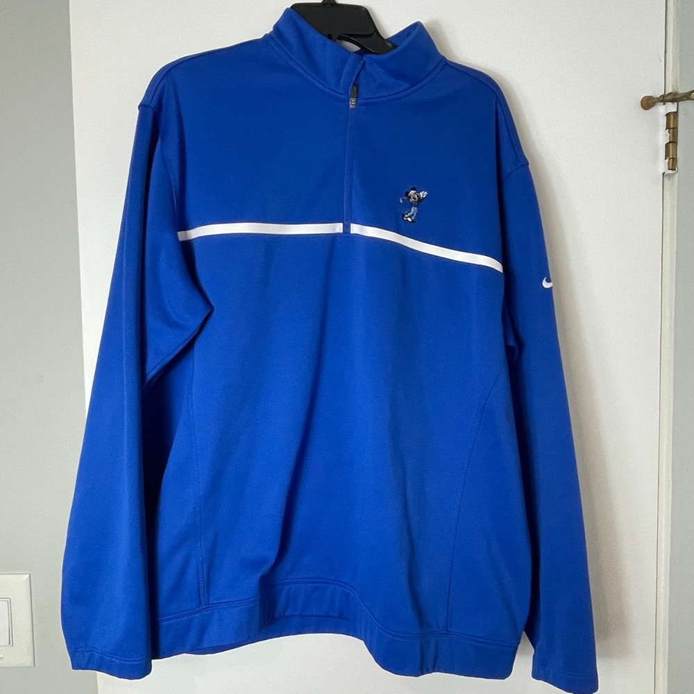 Disney Parks Nike Golf Tour Performance Therma Fit Blue Quarter-Zip Pullover XL